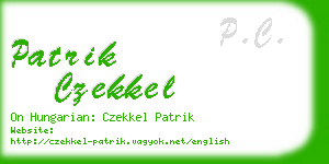 patrik czekkel business card